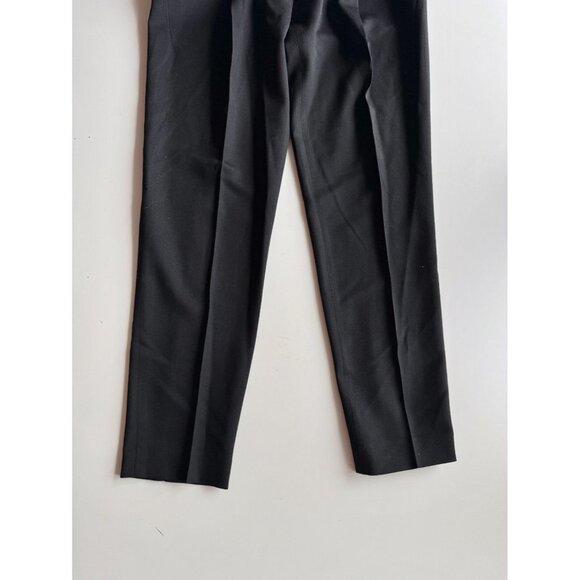 HELMUT LANG Black Smoking Wool Tapered Stovepipe Trousers Pants, Size 2 - Picture 7 of 14